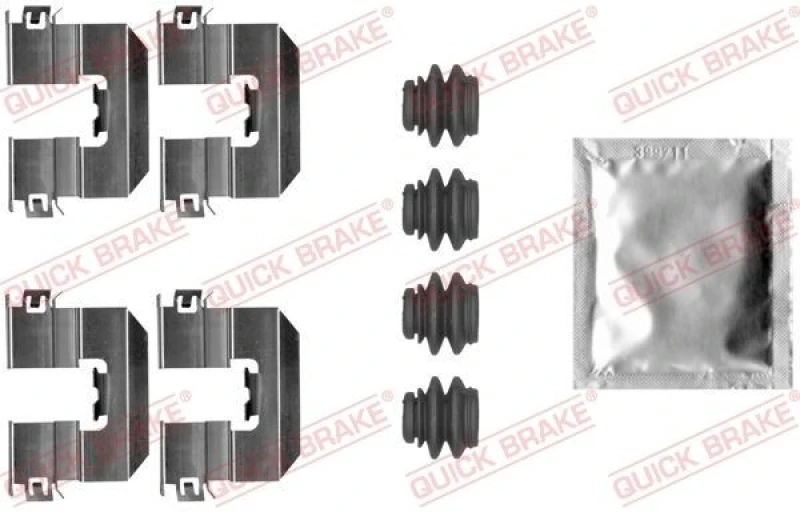 Image of QUICK BRAKE Brake pad fitting kit QUICK BRAKE 109-0080