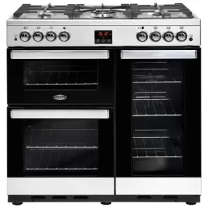 image of Belling 444411724 90cm Cookcentre X90G Double Oven Gas Cooker Stainless Steel