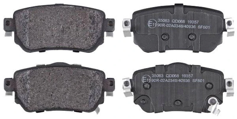 Image of A.B.S. 35063 Brake pad set with acoustic wear warning Brake Pad Set,disc brake (402)