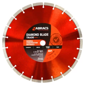 image of Abracs GP ABDD30020M Diamond Segmented Petrol Saw Blade - 300 x 10 x 20mm