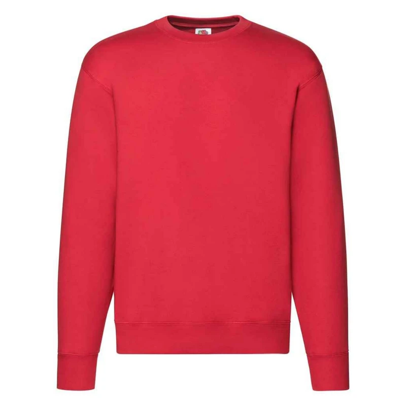 Image of Fruit Of The Loom Fruit of the Loom Men Premium Drop Shoulder Sweatshirt in Red Size: large Red L Male 5063527300874