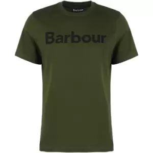 Image of Barbour Mens Logo Tee Olive Large