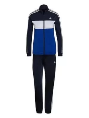 image of adidas Boys Tiberio Tracksuit, Navy/White, Size 15-16 Years