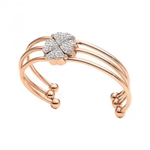 Image of Ladies Folli Follie Sterling Silver Hrt 4 Hrt Bracelet