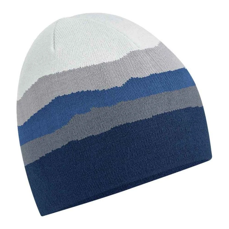 Image of Beechfield Beechfield Men Mountain Pull-On Beanie in Blue Blue One Size Male 5063470718337