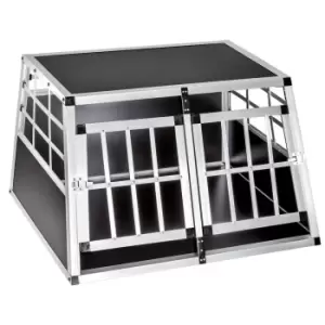 image of Tectake Dog Crate Double - Black/White