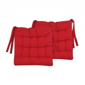 Image of Linens and Lace 2 Pack Cotton Seat Pads - Red