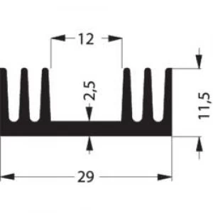 Image of Heat sink 7.2 CW L x W x H 50 x 29 x 11.5mm TO 220 SOT 32 F