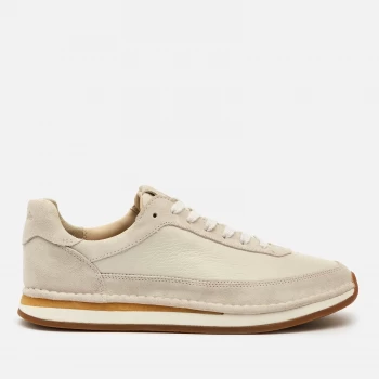 Image of Clarks Mens Craftrun Lace Trainers - White - UK 9