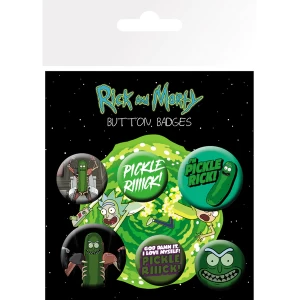 Image of Rick and Morty Pickle Rick Badge Pack