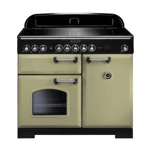 image of Rangemaster 100920 CDL100EIOG-C Classic Deluxe 100cm Induction Range Cooker Olive G-C