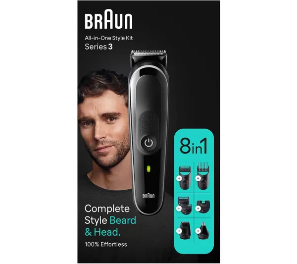 image of BRAUN Series 3 MGK3440 8-in-1 Styling Kit - Black