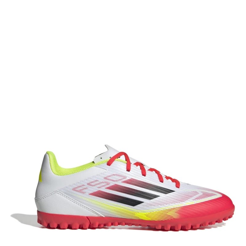 Image of adidas F50 Adults Club Astro Turf Football Boots White/Red male 9.5 (44)