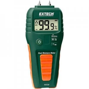 image of Extech MO55W Moisture meter Building moisture reading range 1.5 up to 33.0 vol% Wood moisture reading range 5 up to 50 vol%