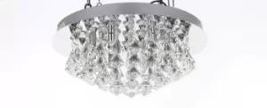 image of Parma 6 Light Flush Chrome Ceiling Fitting