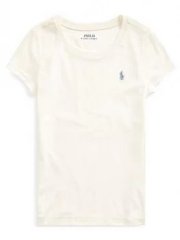 Image of Ralph Lauren Girls Classic Short Sleeve T-Shirt, White, Size Age: 4 Years, Women