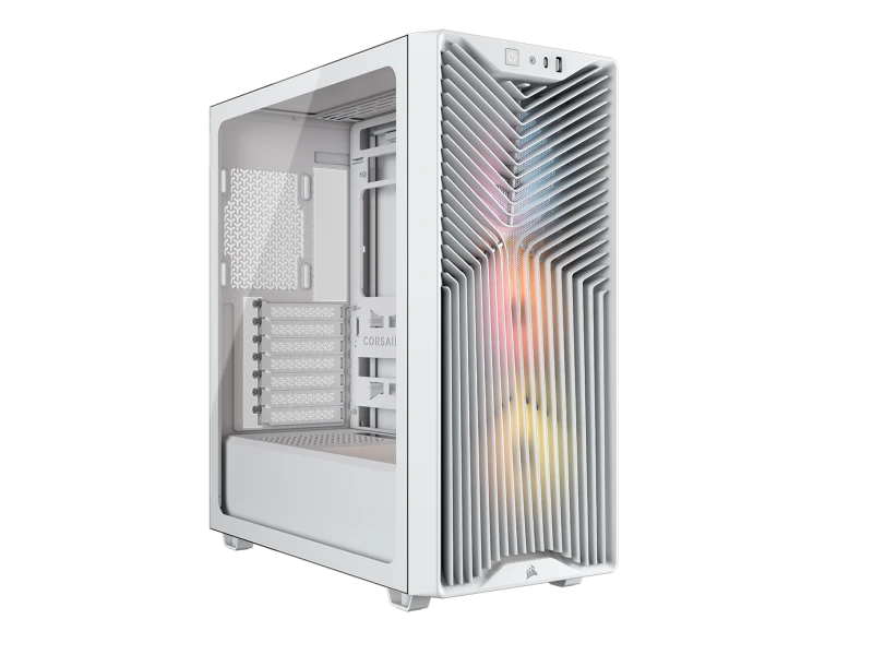 Image of Corsair 3200D RS ARGB Mid Tower ATX Gaming PC Case - White - CC-9011345-WW