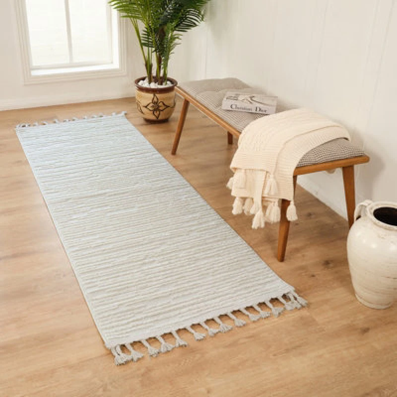 Image of Livabliss Scandi Global High Pile Ivory Tatum Runner Rug 80 X 220 Cm - Easy Care, Non Shedding, Ideal For Hallway Or Beside The Bed