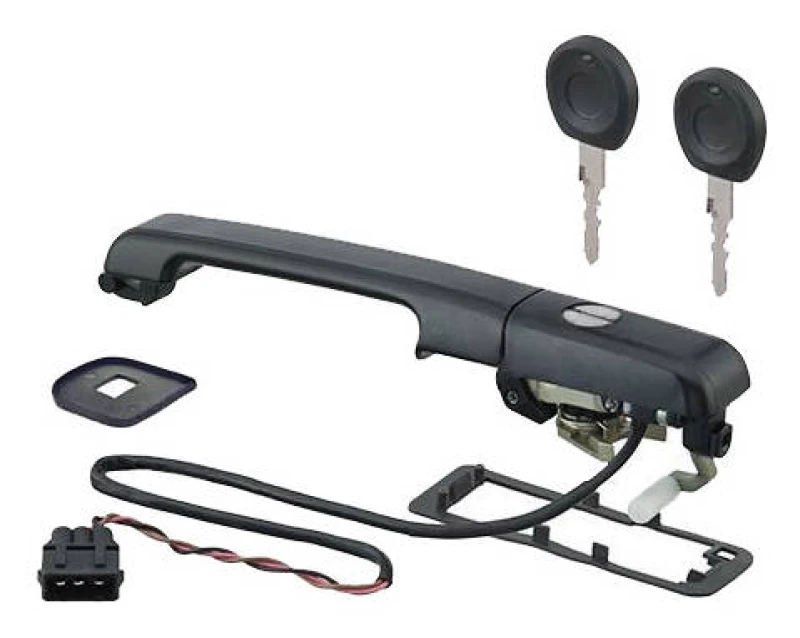 Image of TOPRAN 108 666 Door Handle Left Front, with gaskets/seals, with lock barrel Door Handle (1373)