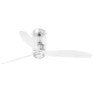 image of Faro MINI TUBE LED Transparent Ceiling Fan with DC Motor, 3000K