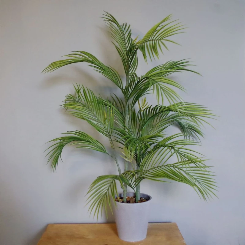 Image of Leaf Artificial Palm Tree in Decorative Planter Botanik Green