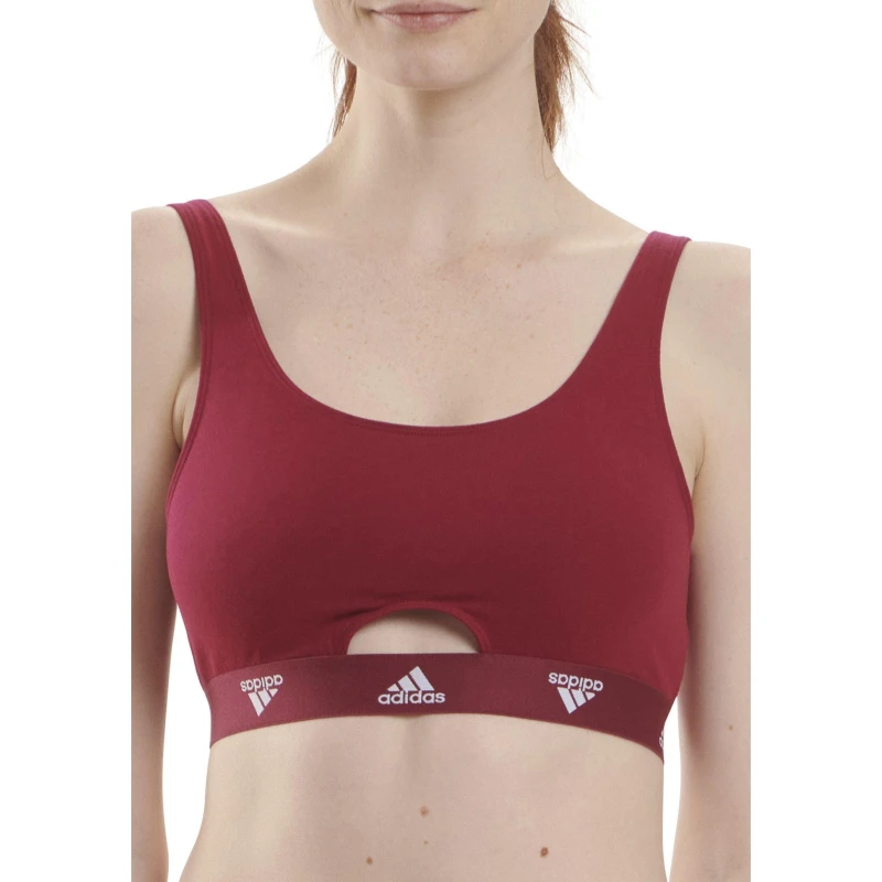Image of adidas Active Comfort Cotton Scoop Bralette - Red Red 8