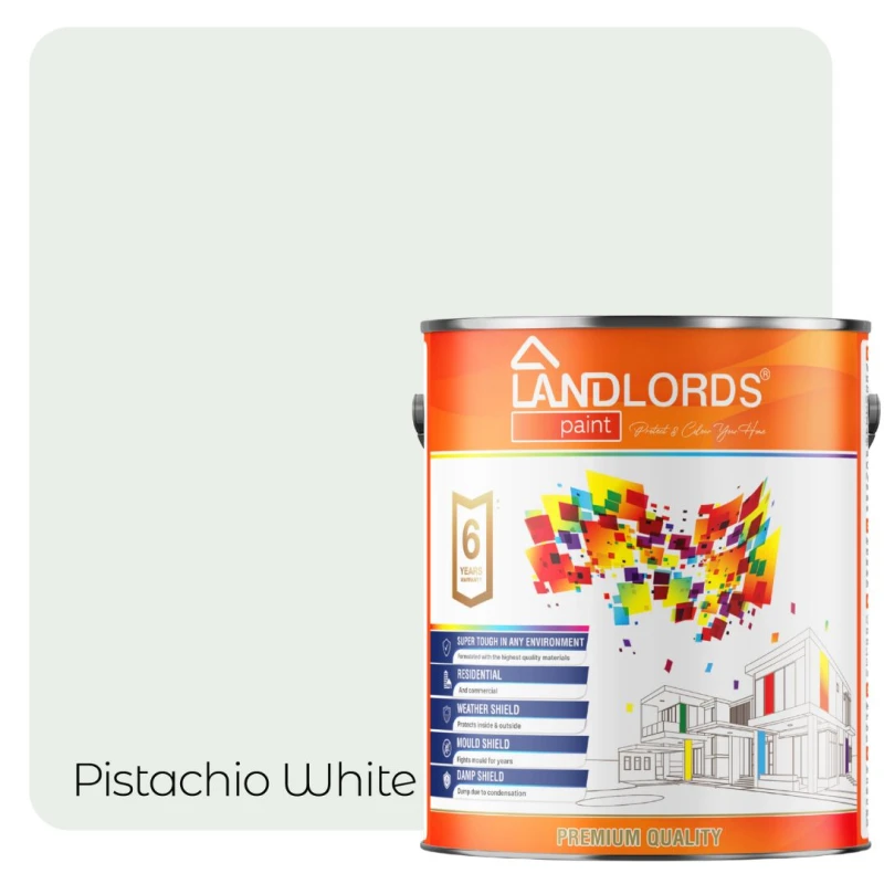 Image of LANDLORDS PAINT One Coat Paint - 10L in Pistachio White Pistachio White Unisex 10L