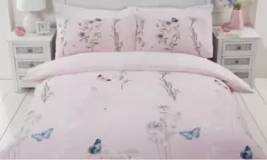 Image of Rapport Home Laura Reversible Duvet Set: Blush/Double