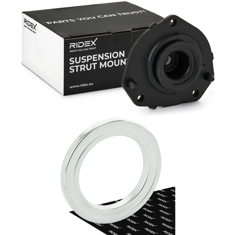 Image of RIDEX 1180S0665 Top strut mount Front Axle Right, with rolling bearing, with gasket/seal Suspension Strut Support Bearing (1180)
