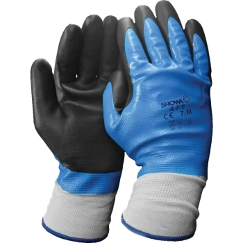 477 Black/Blue Cold Resistant Gloves - Size 7