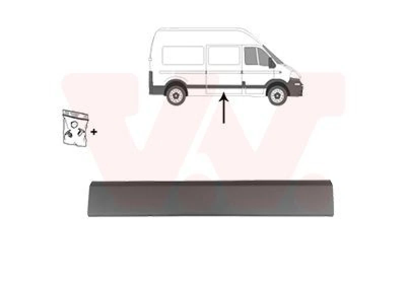 Image of VAN WEZEL Trim / Protective Strip, sidewall VAN WEZEL 4388424
