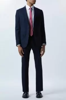 Image of Mens Slim Fit Indigo Marl Suit Jacket