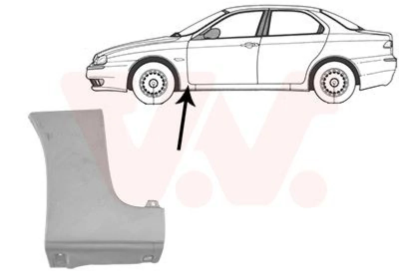 Image of VAN WEZEL Wing fender VAN WEZEL 0156155