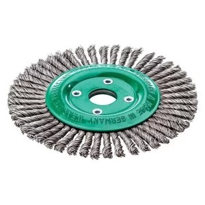 Image of Lessmann Pipeline Brush 40 Knots 125 x 22.2mm Bore Stainless Steel Wire