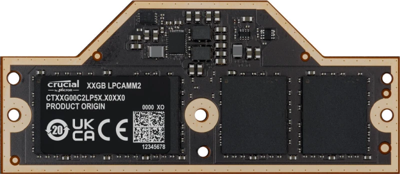 Image of Crucial Crucial CT64G75C2LP5X memory module 64GB 1 x 64GB LPDDR5X 7500 MT/s 262-pin LPCAMM2 CT64G75C2LP5X