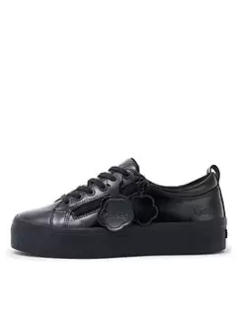 Image of Kickers Youth Tovni Stack Fleur, Black, Size 4 Older