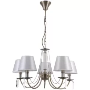 image of Netlighting Solana Classic 5 Light Multi Arm Chandelier with Shades, E14