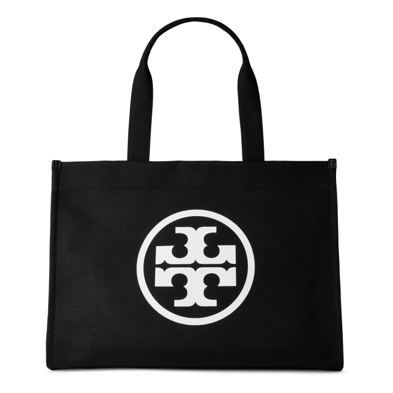 Image of Tory Burch Ella Canvas Tote - Black One Size