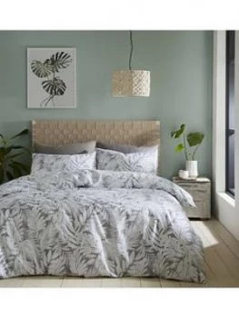 Image of Catherine Lansfield Montego Leaf Duvet Cover Set