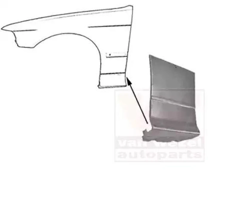 Image of VAN WEZEL 0642155 Fender Left Front Wing (449)