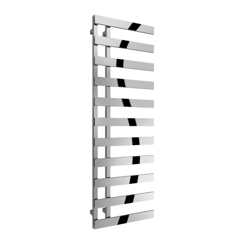 Image of Bathroom Kingdom Florina Chrome Designer Flat Panel Heated Towel Rail 1525x500 in Silver Silver Unisex