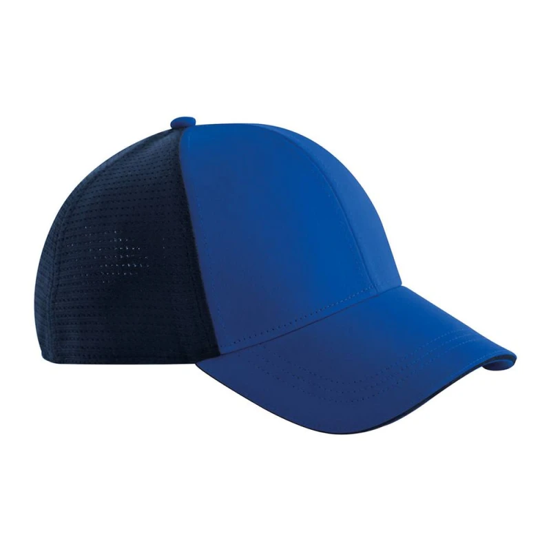 Image of Beechfield Mens Club Contrast Detail Baseball Cap in Mid Blue Mid Blue Male One Size