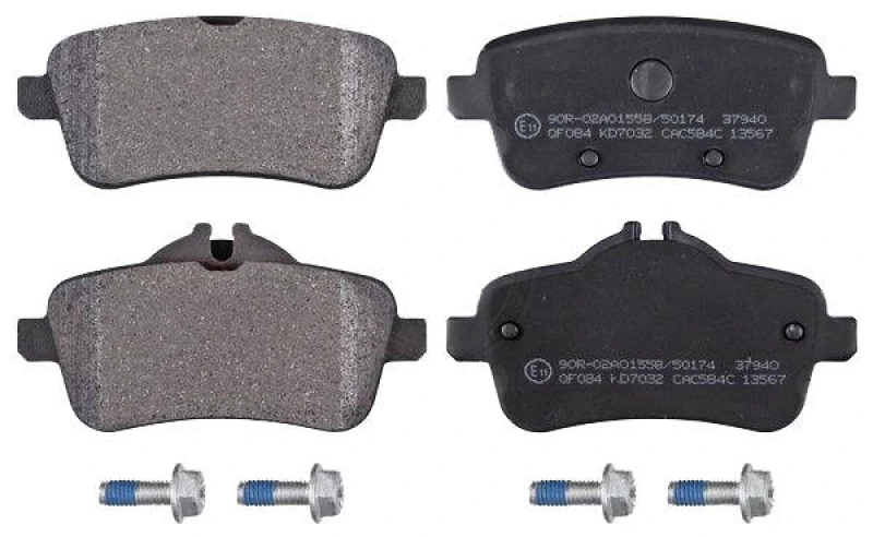 Image of A.B.S. 37940 Brake pad set prepared for wear warning indicator Brake Pad Set,disc brake (402)