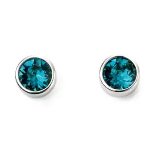 image of December Birthstone Sterling Silver Stud Earrings