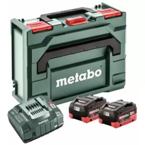 image of Metabo - 18V Power Source Kit with 2 x 8.0Ah Battery Charger & Meta Box 685131590