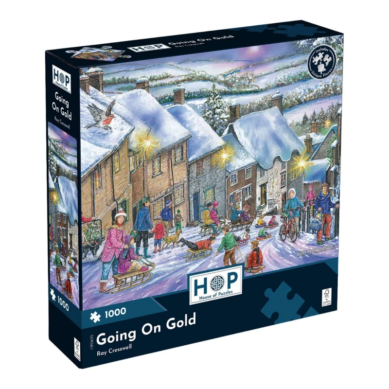 Image of The House Of Puzzles Going On Gold, 1000 Piece Jigsaw Puzzle Multi unisex