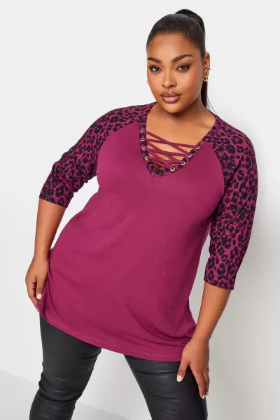 Image of Yours Lattice Detail Eyelet Top Pink Pri