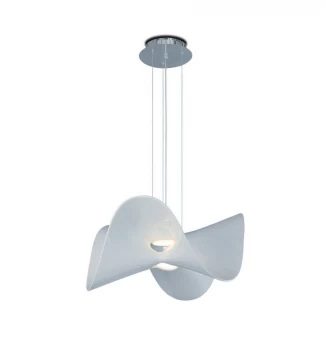 Image of Ceiling Pendant 65cm Round 20W LED 3000K, 1600lm, Chrome , White