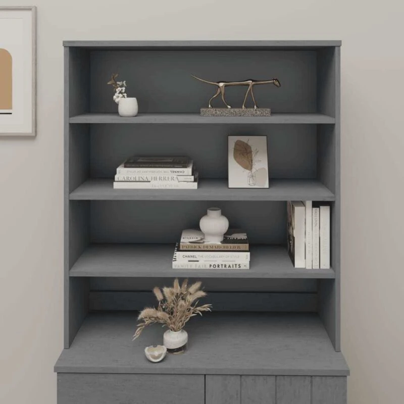 Image of VIDAXL Top for Highboard hamar Dark Grey 90x30x100cm Solid Wood Pine Vidaxl 8720286817803