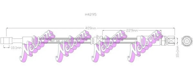 Image of Brake hose KAWE H4295